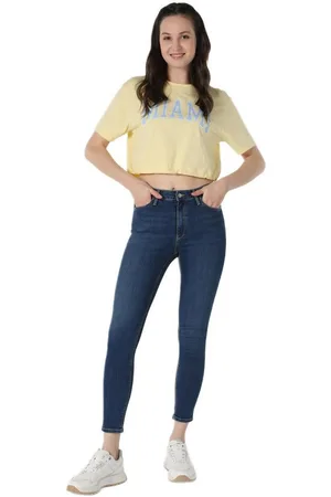 Colins Girlfriend-Jeans 759 Lara Super Slim Fit, normale Taille, schmales Bein, dunkelblaue Da - Verkäufer: MegaMerchant