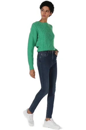 Colins Girlfriend-Jeans 760 Diana Slim Fit blaue Damen-Jeanshose mit hoher Taille und schmalem - Verkäufer: MegaMerchant