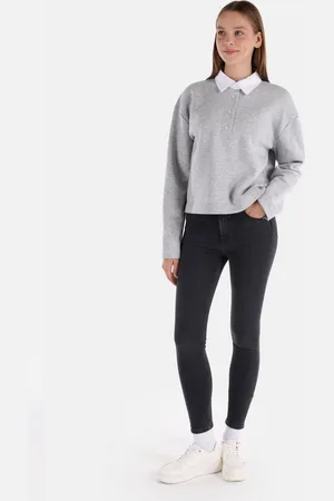 Colins Girlfriend-Jeans 759 Lara Super Slim Fit Regular Waist Slim Leg Schwarz Damen Hose - Verkäufer: MegaMerchant