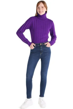 Colins Girlfriend-Jeans Diana Super Slim Fit Hohe Taille Schlankes Bein Dunkelblaue Jeanshose - Verkäufer: MegaMerchant