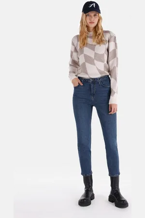 Colins Girlfriend-Jeans 891 Maya Slim Fit Normale Taille Schmales Bein Blau Damenhosen - Verkäufer: MegaMerchant