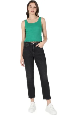 Colins Girlfriend-Jeans 891 Maya Slim Fit Mid Waist Tapered Leg Schwarze Damen-Jeanshose - Verkäufer: MegaMerchant