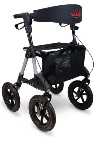 Antar Rollator Outdoor Rollator »AT51031«, ergonomische Griffe, offene Einkaufstasche, Stockhalter, Rückengurt - Verkäufer: aktiv shop GmbH