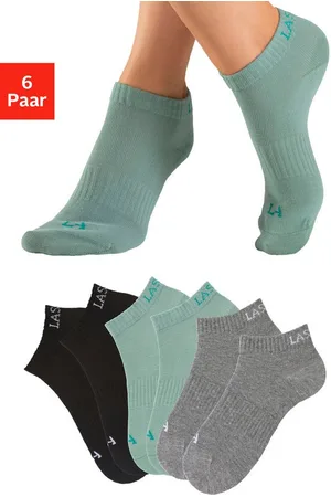 Lascana Sneakersocken (Packung, 6-Paar) mit eingestricktem Marken Logo