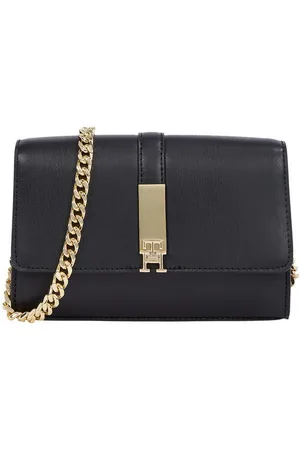 Tommy Hilfiger Umhängetasche TH HERITAGE MINI CROSSOVER CHAIN, Abendtasche, Mini Bag, Schultertasche mit goldfarbenen Details