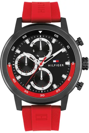 Tommy Hilfiger Multifunktionsuhr Rocky 1792178, Quarzuhr, Armbanduhr, Herrenuhr, Silikonarmband, analog