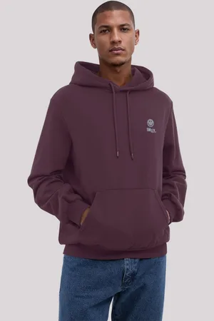 F4NT4STIC Kapuzenpullover Smiley Icon Split Wordmark light Bestickt Premium Qualität