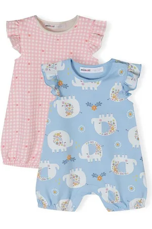 Minoti Schlafoverall Strampler mit Rüschen im 2-er Pack (0-24m) - Verkäufer:
