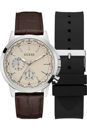 Guess Multifunktionsuhr SPEC GW0664G1, (Set, 2-tlg., mit schwarzem Silikonwechselband), Armbanduhr, Quarzuhr, Herrenuhr