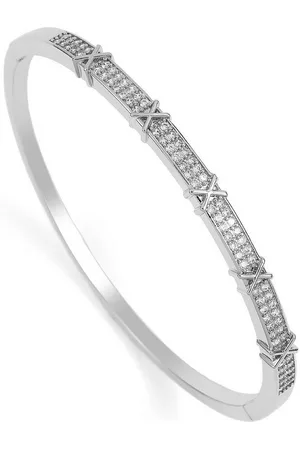 Karma Armreif Damenarmreif Silber Metall Zirkonsteine Armschmuck Damen Armband (Geschenk für Sie, Frau), Armreif Reif Damenschmuck Metallarmreif - Verkäufer: Sanixa