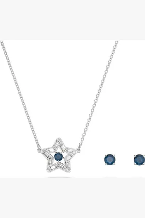Swarovski Paar Ohrstecker Set 5646762 Stella Set Stern, Blau, Rhodiniert (kein Set, 2-tlg., inkl. edelm Schmucketui) - Verkäufer: Juwelier-Bacak