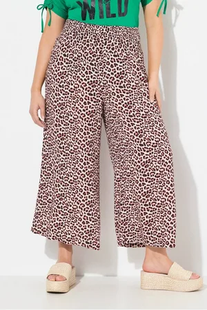 Ulla Popken Culotte Culotte Rose Leomuster weites Bein Elastikbund - Verkäufer: Popken Fashion Group