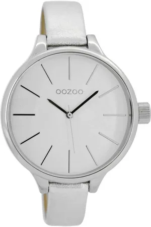 Oozoo Quarzuhr Damenuhr C7165 Weiss Lederband Silberfarben 40 mm C7165 - Verkäufer: Jäckle Uhrenhandel e.K.