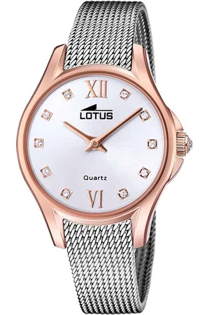 Lotus Quarzuhr 18824/1, Armbanduhr, Damenuhr, Edelstahlarmband, Zirkonia