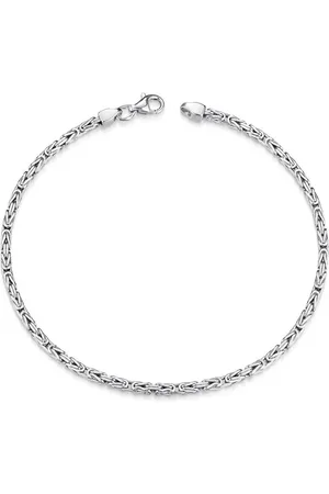 Materia Königsarmband Herren Silber Vierkant 2,5mm SA-3, 925 Sterling Silber, rhodiniert - Verkäufer: Schmuck