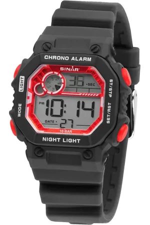 Sinar Chronograph XE-55-1, Armbanduhr, Quarzuhr, Herrenuhr, digital, Datum, Stoppfunktion