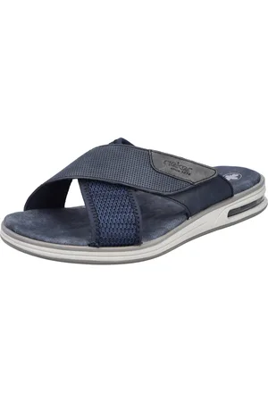 Rieker Pantolette, Sommerschuh, Strandschuh, Schlappen, Hausschuh mit Klettverschluss