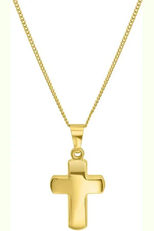Zeeme Kette mit Anhänger Gold 333 Kreuz-Motiv 36/38cm lang