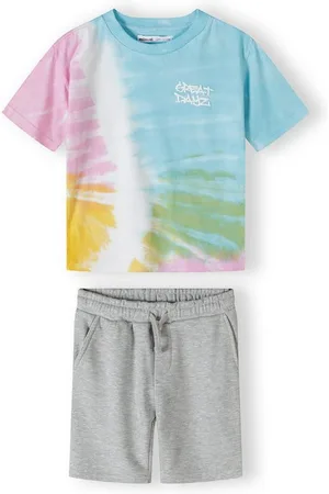 Minoti Sweatanzug Set aus T-Shirt und Sweatshirt mit Batikmuster (3y-8y) - Verkäufer: