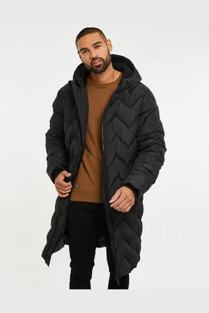 Threadbare Steppmantel THB Mens Long line Jacket Gandey (1-tlg) mit Kapuze - Verkäufer: onQuality