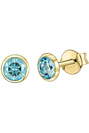 vivance collection Paar Ohrstecker 585/- Gelbgold Blautopas