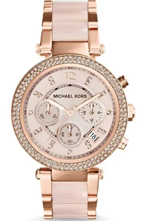 Michael Kors Chronograph PARKER MK5896, Quarzuhr, Armbanduhr, Damenuhr, Stoppfunktion, Edelstahlarmband