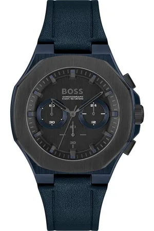 HUGO BOSS Chronograph TAPER 1514086, Quarzuhr, Herrenuhr, Armbanduhr, Stoppfunktion, Lederarmband