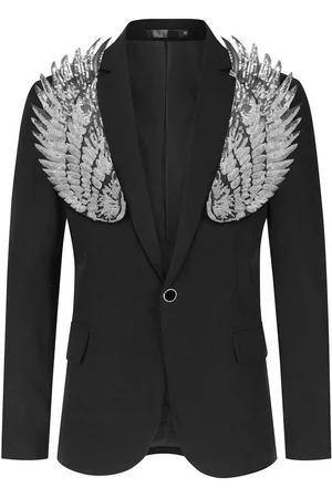 Allthemen Sakko Herren Sakko mit Pailletten Smokingjacke Glitzer Bunt Blazer für Party - Verkäufer: