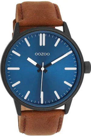 Oozoo Quarzuhr C11401, Armbanduhr, Herrenuhr, Lederarmband, analog