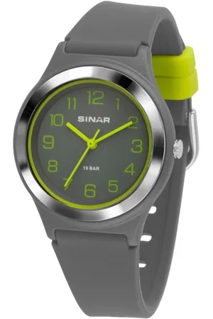 Sinar Quarzuhr XB-48-1, Armbanduhr, Damenuhr,Jugendliche, Silikonarmband, bis 10 bar wasserd.