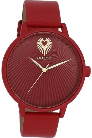 Oozoo Quarzuhr Damen Armbanduhr Timepieces Analog, (Analoguhr), Damenuhr rund, groß (ca. 42mm) Lederarmband, Fashion-Style - Verkäufer: Fit4Style Silberschmuck - IMPPAC