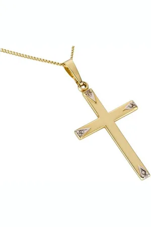 Firetti Kettenanhänger Schmuck Geschenk Gold 333 Halsschmuck Anhänger für Halskette Kreuz, Made in Germany