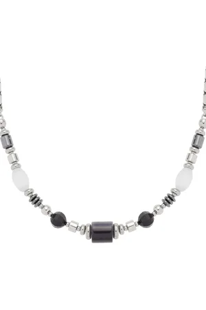 Leonardo Kette mit Anhänger Halskette Casoria, 024303, mit Glasstein, Hämatit - mit Cat´s Eye