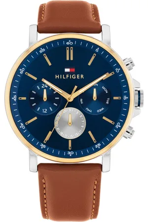 Tommy Hilfiger Multifunktionsuhr TYSON 1710703, Quarzuhr, Armbanduhr, Herrenuhr, Lederarmband, analog