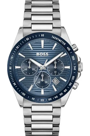 HUGO BOSS Chronograph STRIKE CHRONO 1514240, Quarzuhr, Armbanduhr, Herrenuhr, Edelstahlarmband, analog, Tag