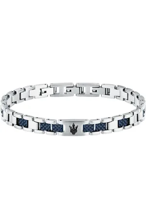 Maserati Edelstahlarmband Herrenarmband aus Edelstahl – silberfarben/blau & verstellbar, JM225AVD87 - Verkäufer: Jäckle Uhrenhandel e.K.