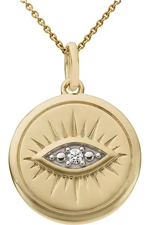 Firetti Kettenanhänger Schmuck Geschenk Gold 333 Halsschmuck Anhänger Nazar magisches Auge, mit Diamant
