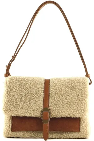 Coccinelle Umhängetasche Eco Shearling Suede Leather Crossbody Bag - Verkäufer: modeherz