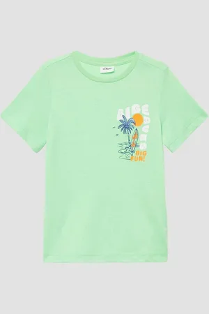 QS by s.Oliver Kurzarmshirt Jersey-T-Shirt mit Frontprint - Verkäufer: