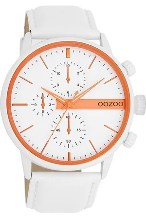 Oozoo Quarzuhr C11314, Armbanduhr, Herrenuhr, Lederarmband, Chrono-Look