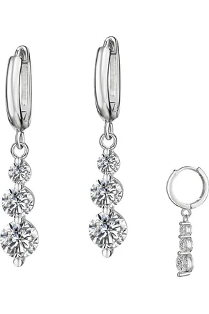 Firetti Paar Ohrhänger Schmuck Geschenk Silber 925 Ohrschmuck Ohrringe, Made in Germany - mit Zirkonia (synth)