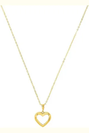 Amor Goldkette Kette mit Anhänger für Damen, Gold 585, Herz (Kette mit Anhänger, 2-tlg., Kette mit Anhänger) - Verkäufer: GmbH