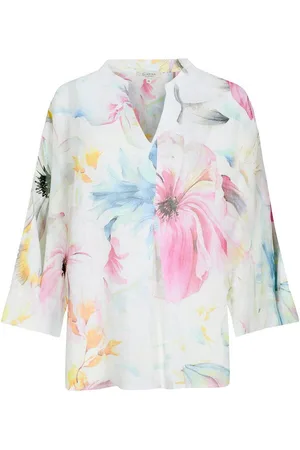 Clarina Druckbluse Leinen-Stehkragenbluse - Verkäufer: Frankonia