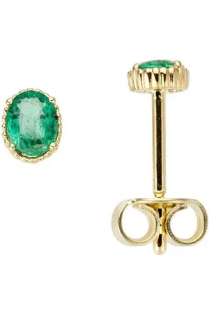 Firetti Paar Ohrstecker Schmuck Geschenk Gold 333 Ohrschmuck Farbstein Edelstein Smaragd, mit Smaragd