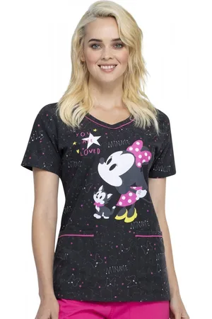 Cherokee Funktionsbluse Bunt bedruckter Damen Kasack "Minnie Maus" Kasack mit Disney Motiv - Verkäufer: Kokott Berufskleidung Gebr. Haß GmbH