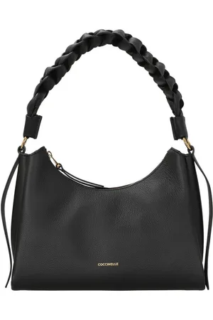 Coccinelle Umhängetasche Boheme Grana Double - Schultertasche S 30 cm (noir/cuir) - Verkäufer: Markenkoffer