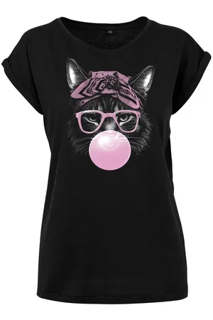 Youth Designz Print-Shirt "Cat Gum" Damen T-Shirt als Statement oder Geschenk Frauen Motiv mit stylischen Retro Aufdruck - Verkäufer: EmDa Trading GmbH