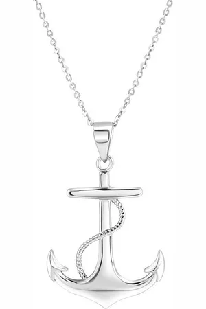 Firetti Kette mit Anhänger Schmuck Geschenk Silber 925 Halsschmuck Halskette Ankerkette Anker