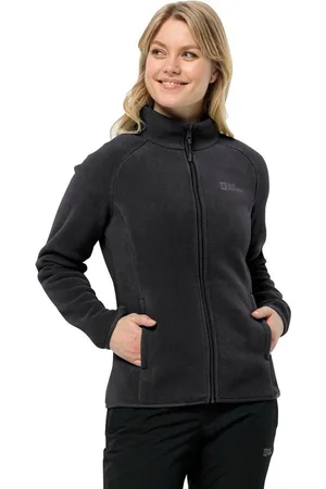 Jack Wolfskin Fleecejacke MOONRISE FZ W mit kurzem Systemreißverschluss für Wanderungen