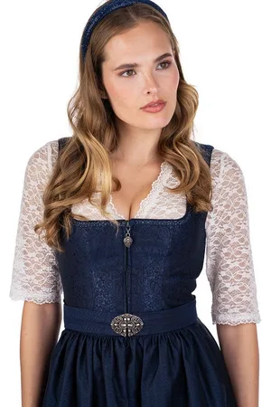 MARJO Dirndl Midi Dirndl 2tlg. - SEßLACH - marine - Verkäufer: Alpenwahnsinn Tracht & Lifestyle